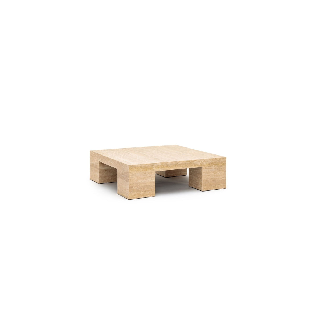 Marlowe Coffee Table - Travertine - Coffee Tables Loom Collection Loom Collection Dubai
