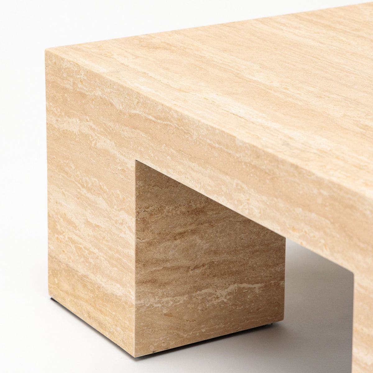 Marlowe Coffee Table - Travertine - Coffee Tables Loom Collection Loom Collection Dubai