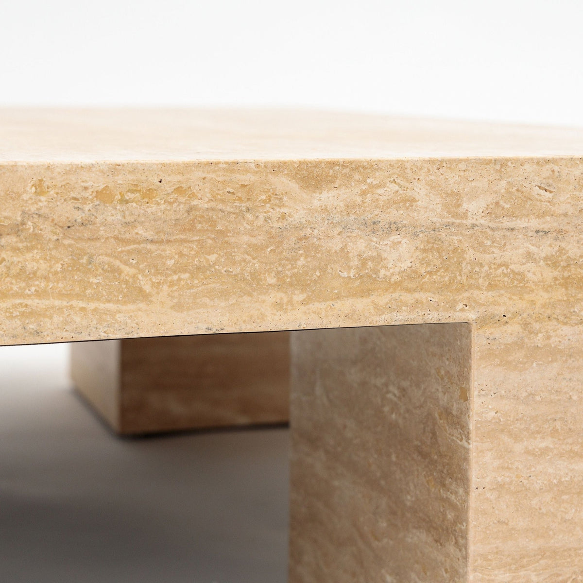 Marlowe Coffee Table - Travertine - Coffee Tables Loom Collection Loom Collection Dubai