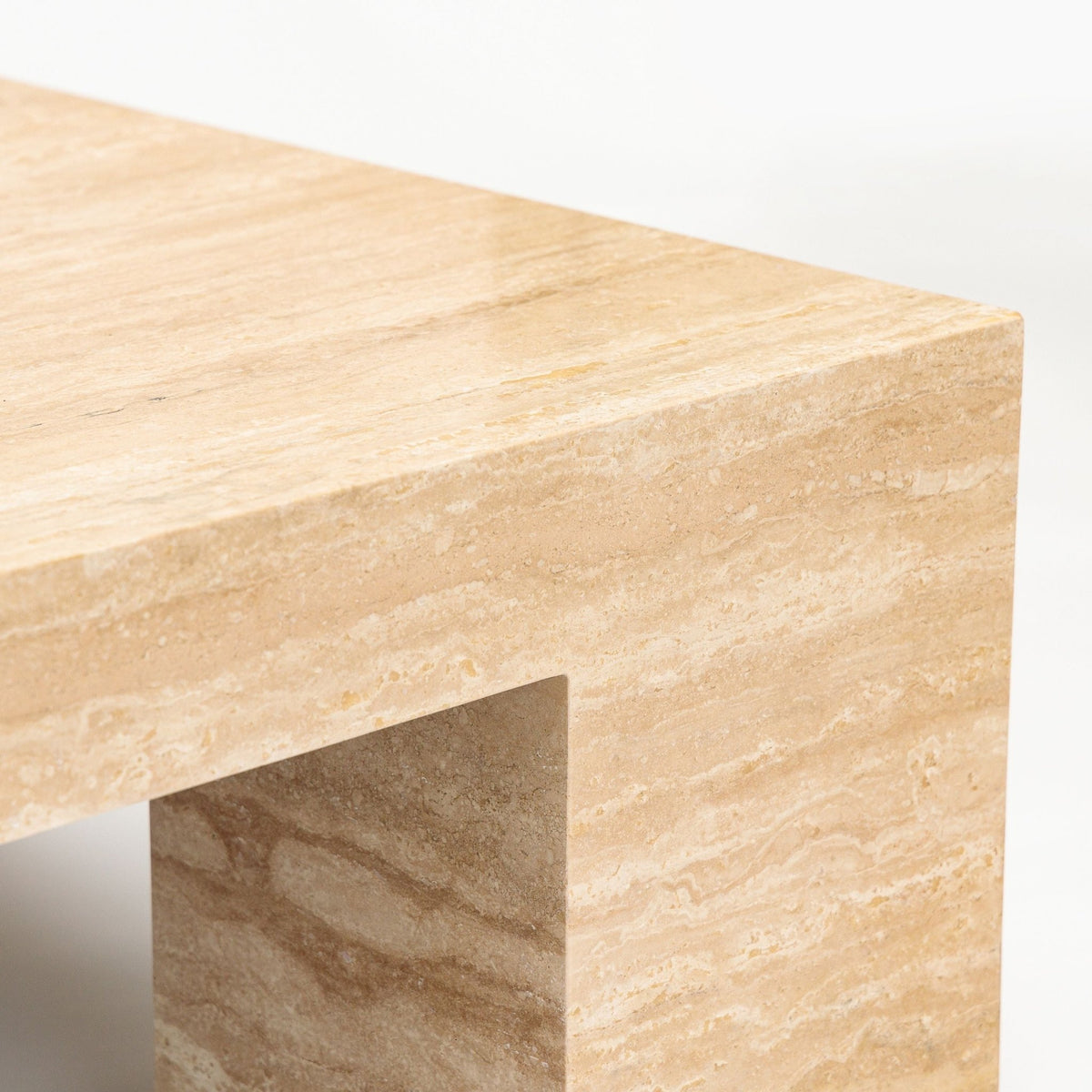 Marlowe Coffee Table - Travertine - Coffee Tables Loom Collection Loom Collection Dubai