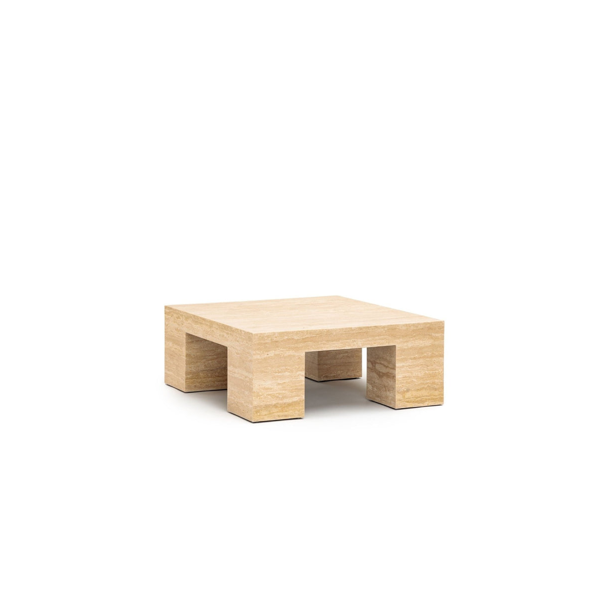 Marlowe Coffee Table - Travertine - Coffee Tables Loom Collection Loom Collection Dubai