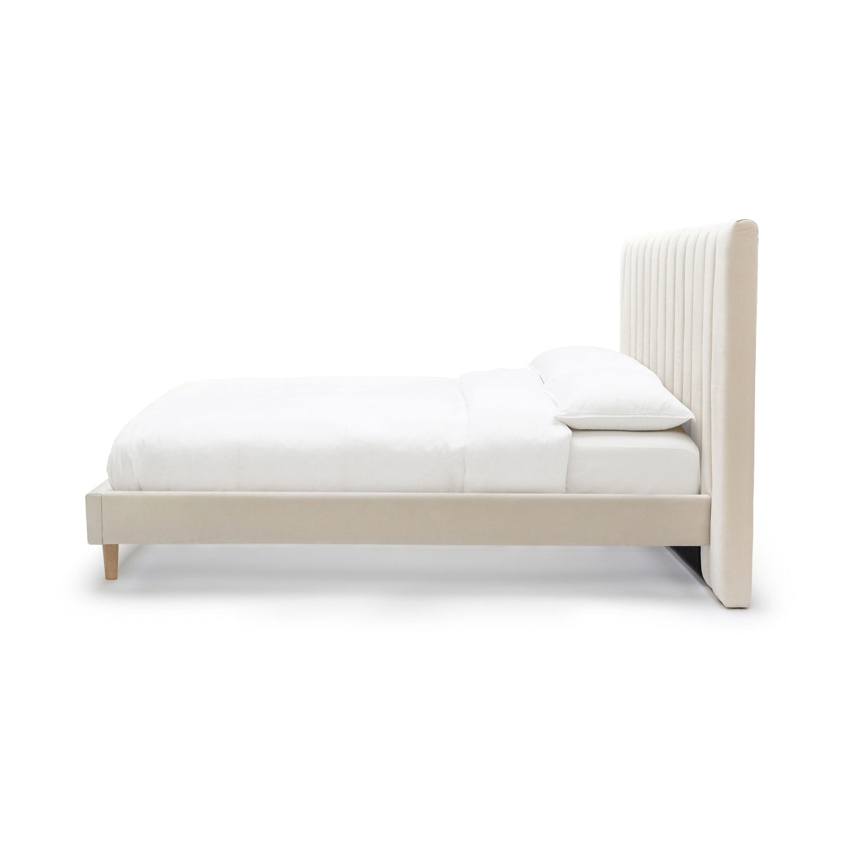 Martina Standard Bed - Beige - Beds Loom Collection Loom Collection Dubai