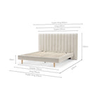 Martina Standard Bed - Beige - Beds Loom Collection Loom Collection Dubai