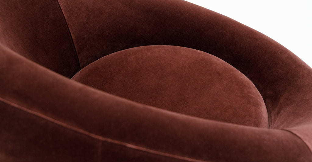 Meg Swivel Chair - Burgundy - Loom Collection