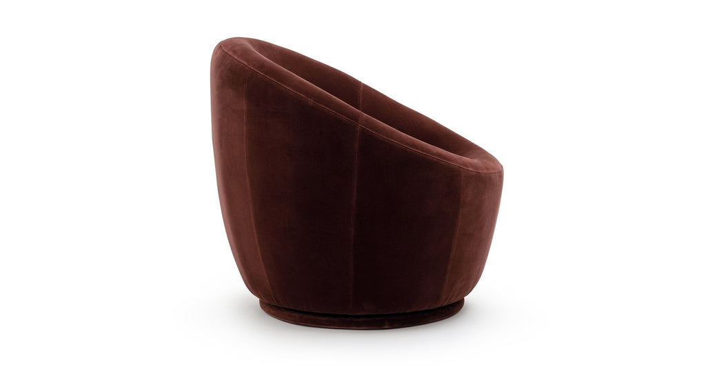 Meg Swivel Chair - Burgundy - Loom Collection