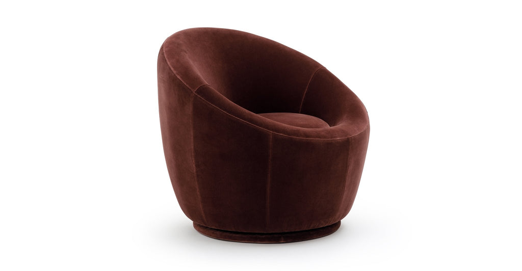 Meg Swivel Chair - Burgundy - Loom Collection