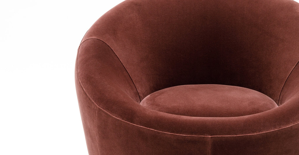 Meg Swivel Chair - Burgundy - Loom Collection