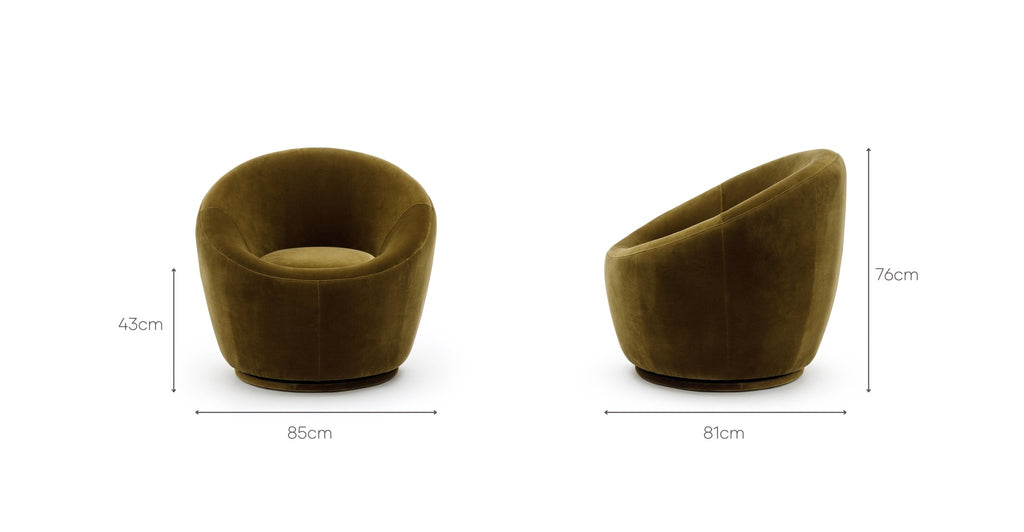 Meg Swivel Chair - Moss - Loom Collection