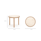 Meld Side Table - Blonde Oak & Travertine - Side Tables Tolv Loom Collection Dubai