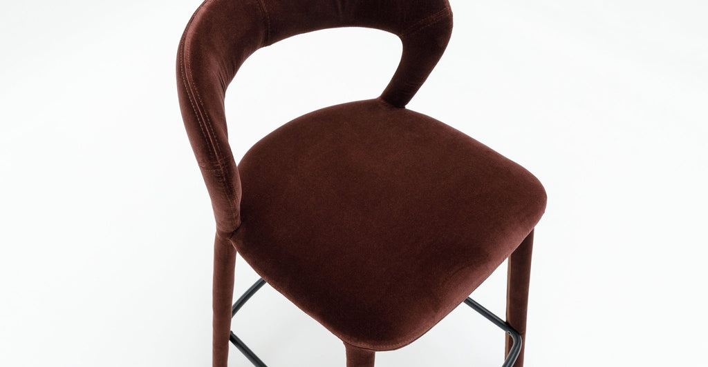 Monaco Counter Chair - Burgundy - Loom Collection