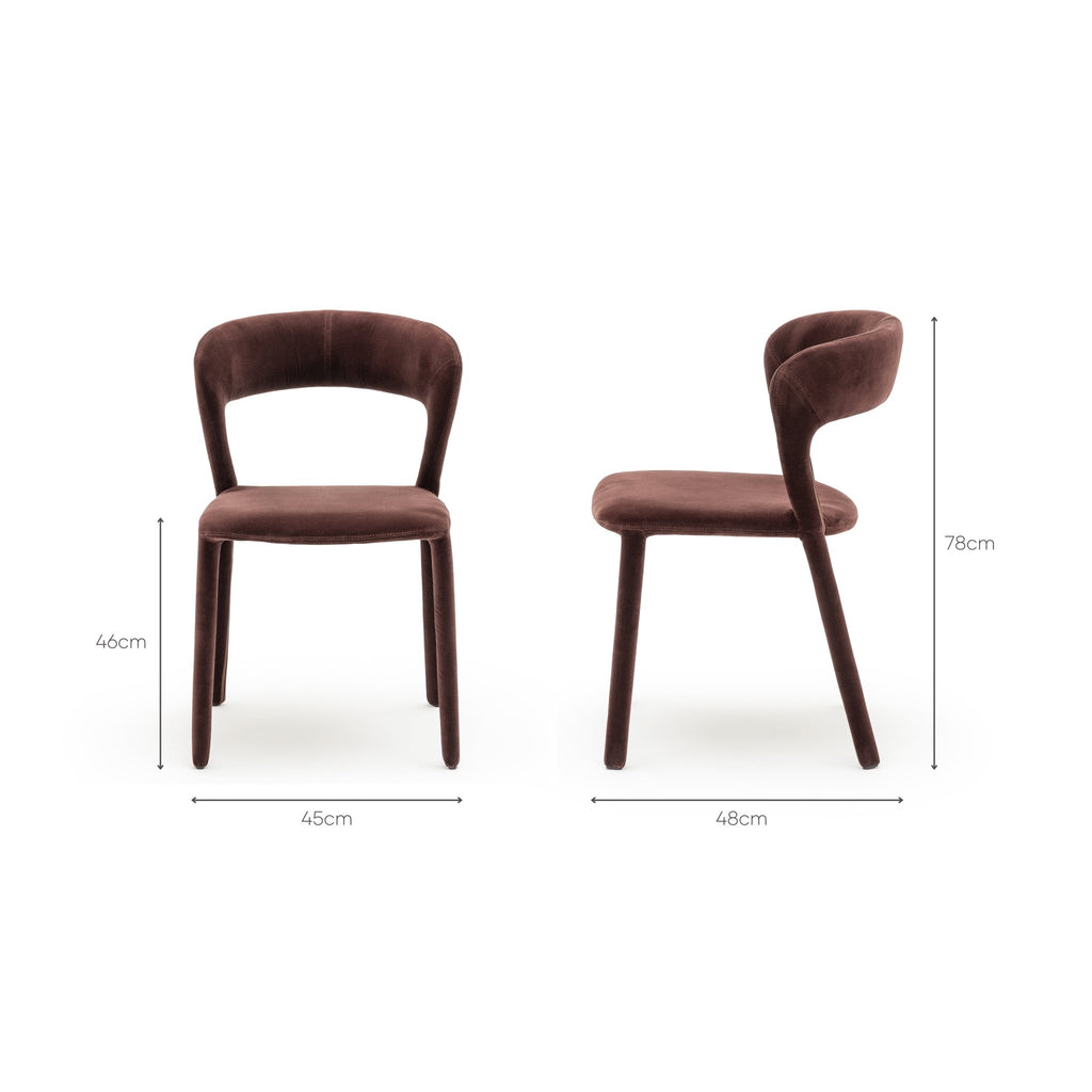 Monaco Dining Chair - Burgundy - Loom Collection