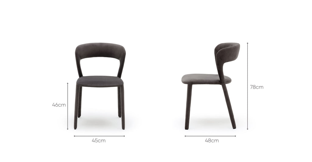 Monaco Dining Chair - Charcoal.