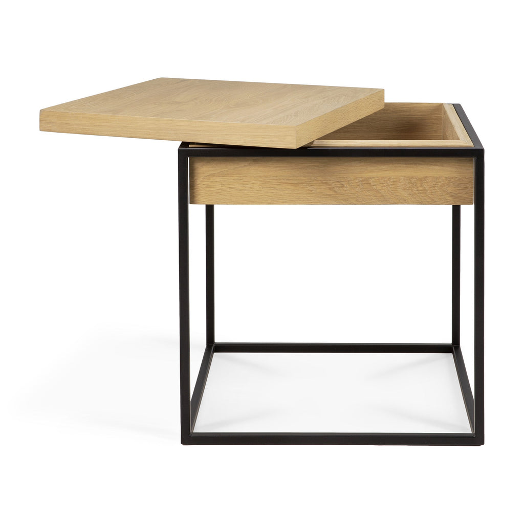 Monolit Side Table - Oak - Square - Removable Cover - Loom Collection