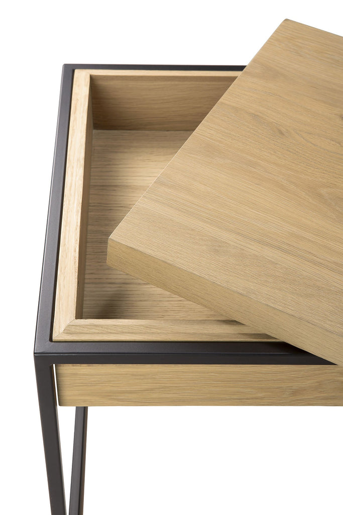 Monolit Side Table - Oak - Square - Removable Cover - Loom Collection