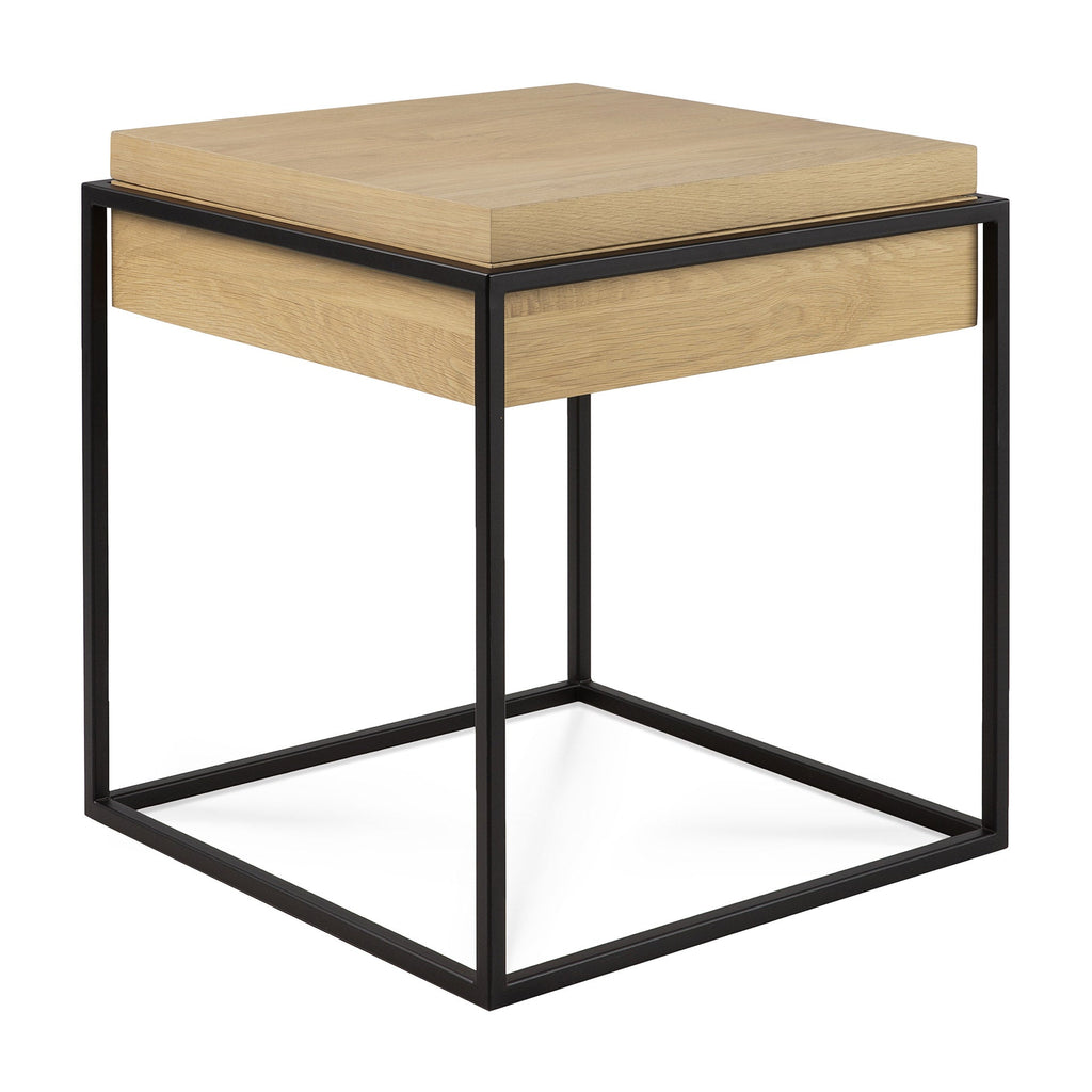 Monolit Side Table - Oak - Square - Removable Cover - Loom Collection