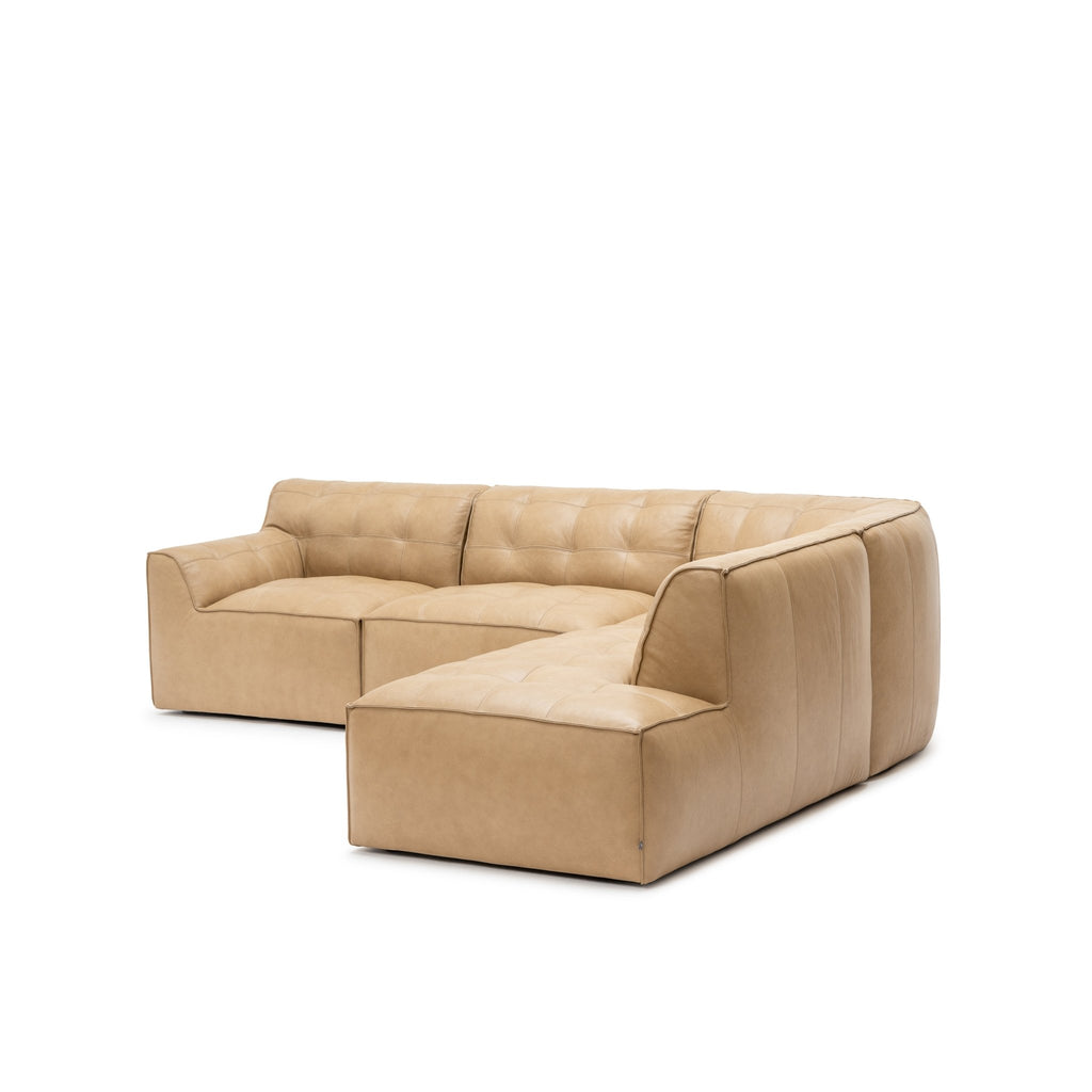 Muse Corner Open End Sofa - Arena Leather - Loom Collection