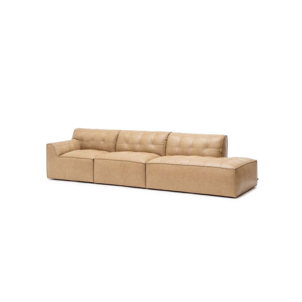 Muse Large Open End Sofa - Arena Leather - Loom Collection