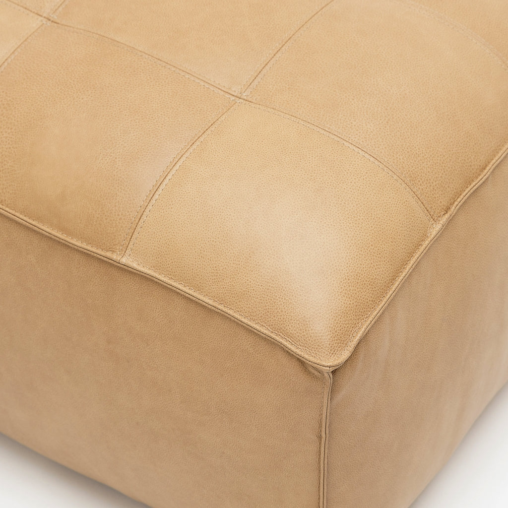 Muse Ottoman - Arena Leather - Loom Collection