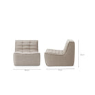 N701 Sofa - Beige - 1 Seater - Sofas Ethnicraft Loom Collection Dubai
