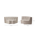 N701 Sofa - Beige - Round Corner - Sofas Ethnicraft Loom Collection Dubai