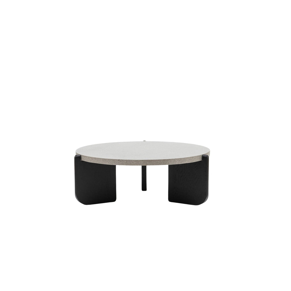 Native Coffee Table - Warm Cement & Black Oak - Coffee Tables Tolv Loom Collection Dubai