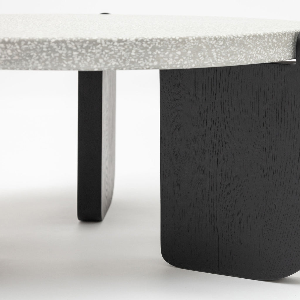 Native Coffee Table - Warm Cement & Black Oak - Coffee Tables Tolv Loom Collection Dubai