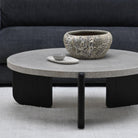 Native Coffee Table - Warm Cement & Black Oak - Coffee Tables Tolv Loom Collection Dubai