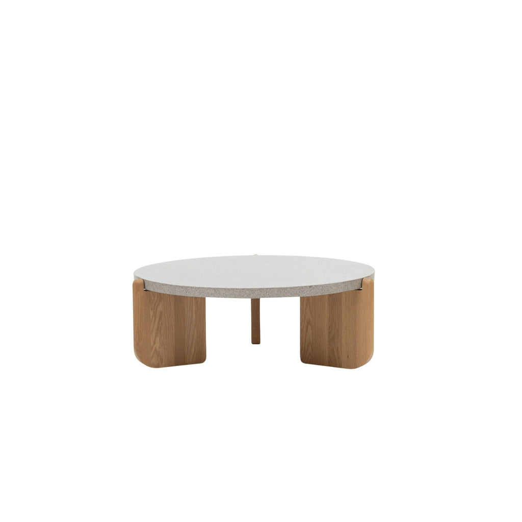 Native Coffee Table - Warm Cement & Light Oak - Coffee Tables Tolv Loom Collection Dubai