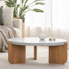 Native Coffee Table - Warm Cement & Light Oak - Coffee Tables Tolv Loom Collection Dubai