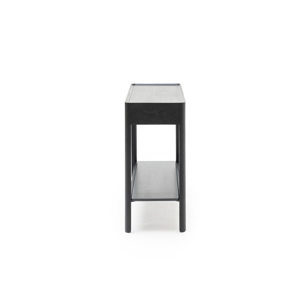 Nell Console - Black Oak & Nero Marquina - Loom Collection