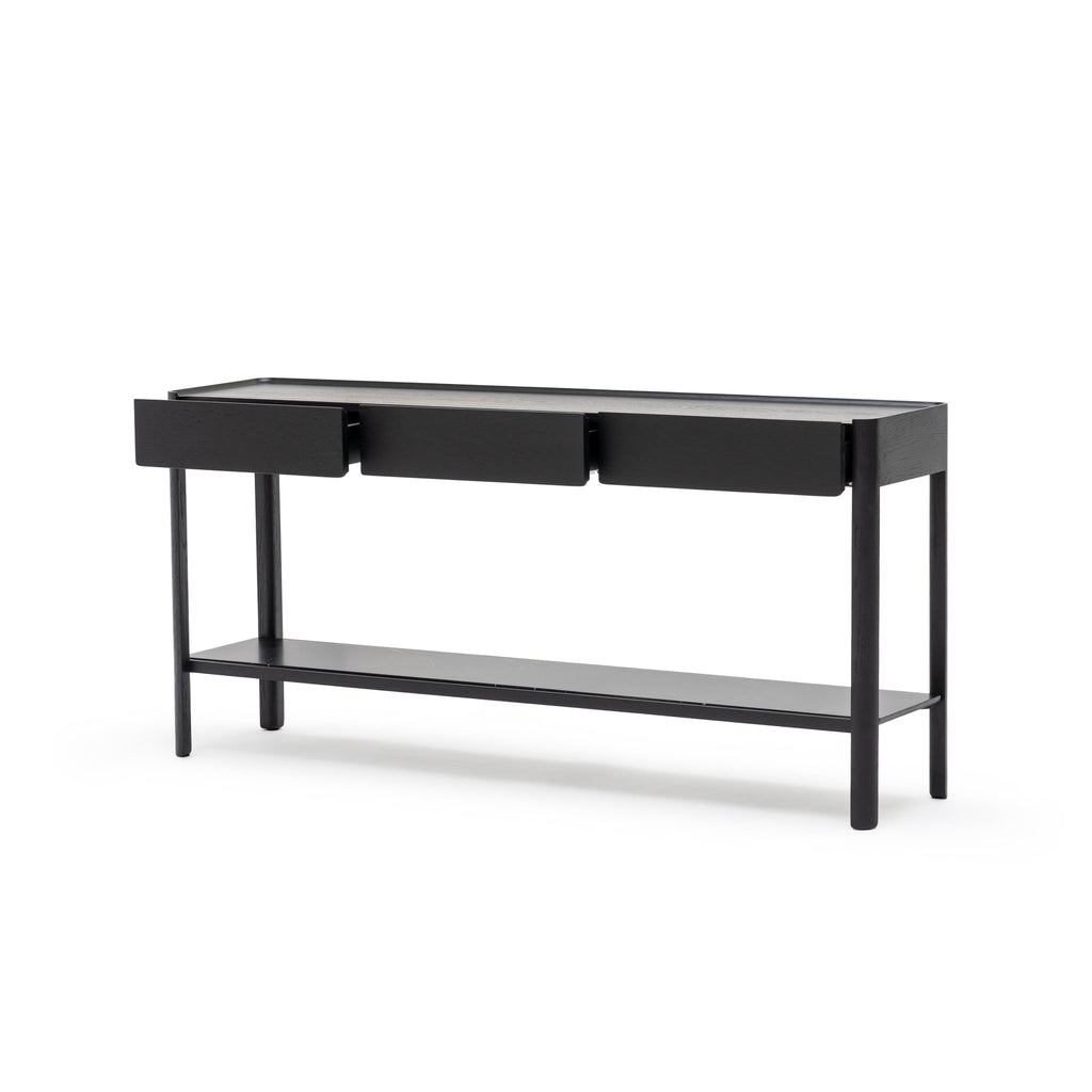 Nell Console - Black Oak & Nero Marquina - Loom Collection