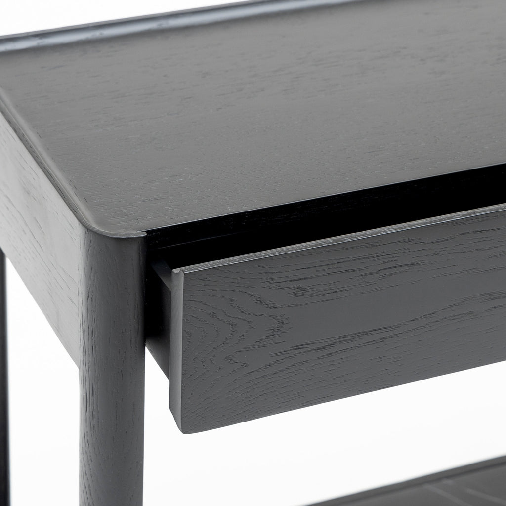 Nell Console - Black Oak & Nero Marquina - Loom Collection