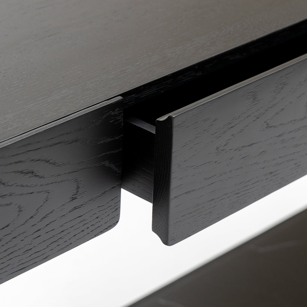 Nell Console - Black Oak & Nero Marquina - Loom Collection