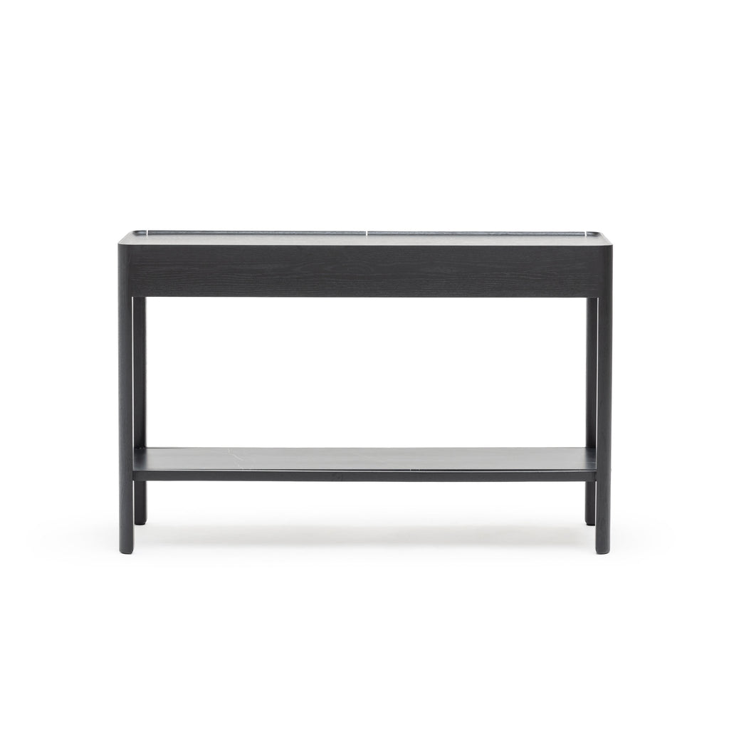 Nell Console - Black Oak & Nero Marquina - Loom Collection