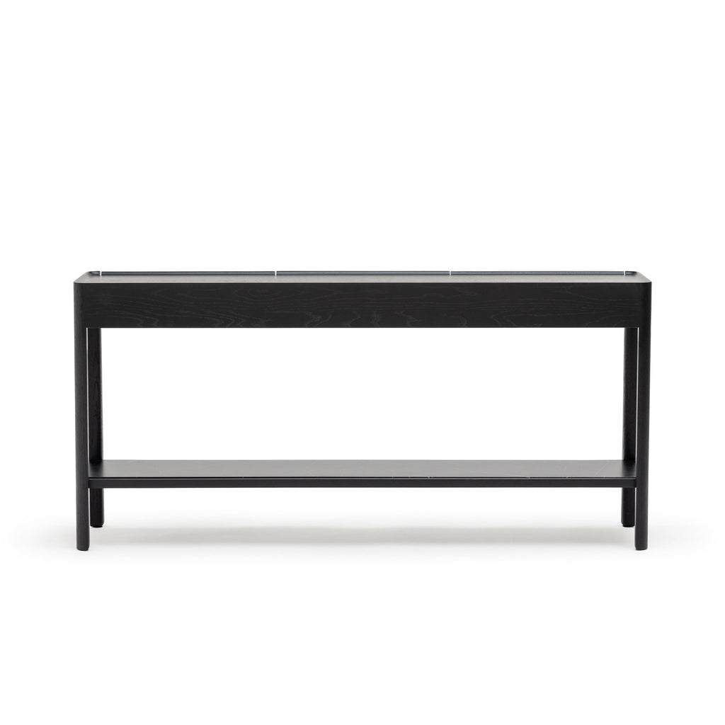 Nell Console - Black Oak & Nero Marquina - Loom Collection