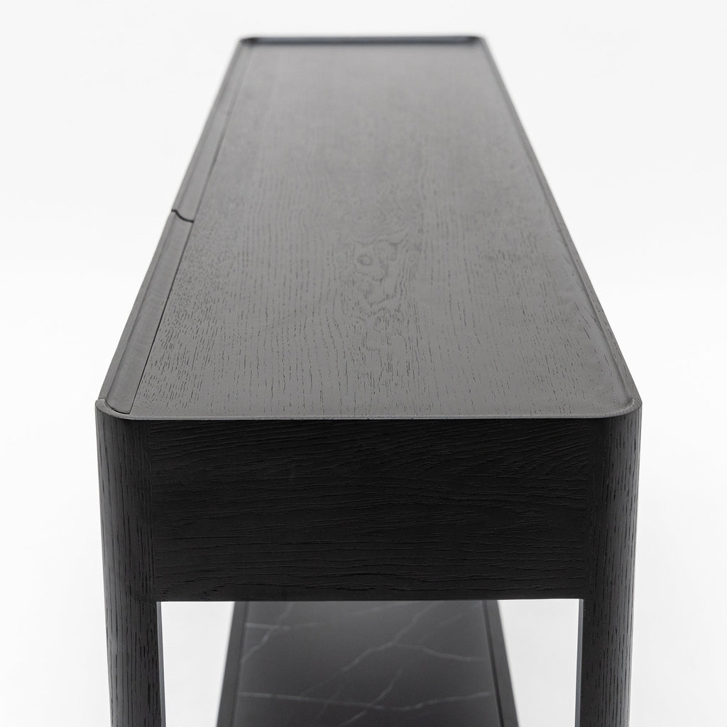 Nell Console - Black Oak & Nero Marquina - Loom Collection