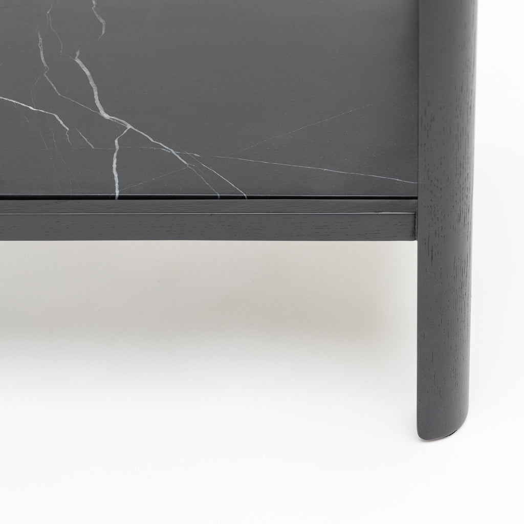 Nell Console - Black Oak & Nero Marquina - Loom Collection