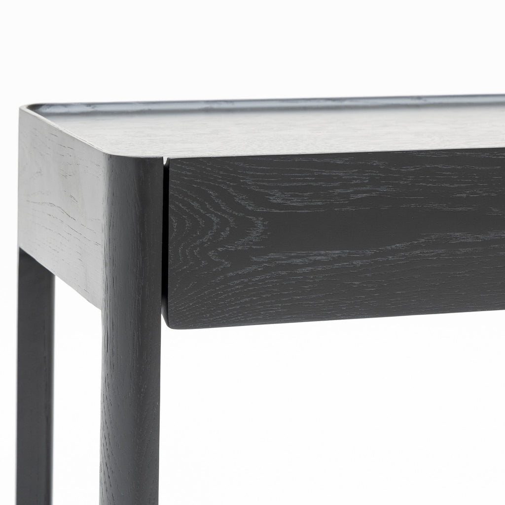 Nell Console - Black Oak & Nero Perlato - Loom Collection