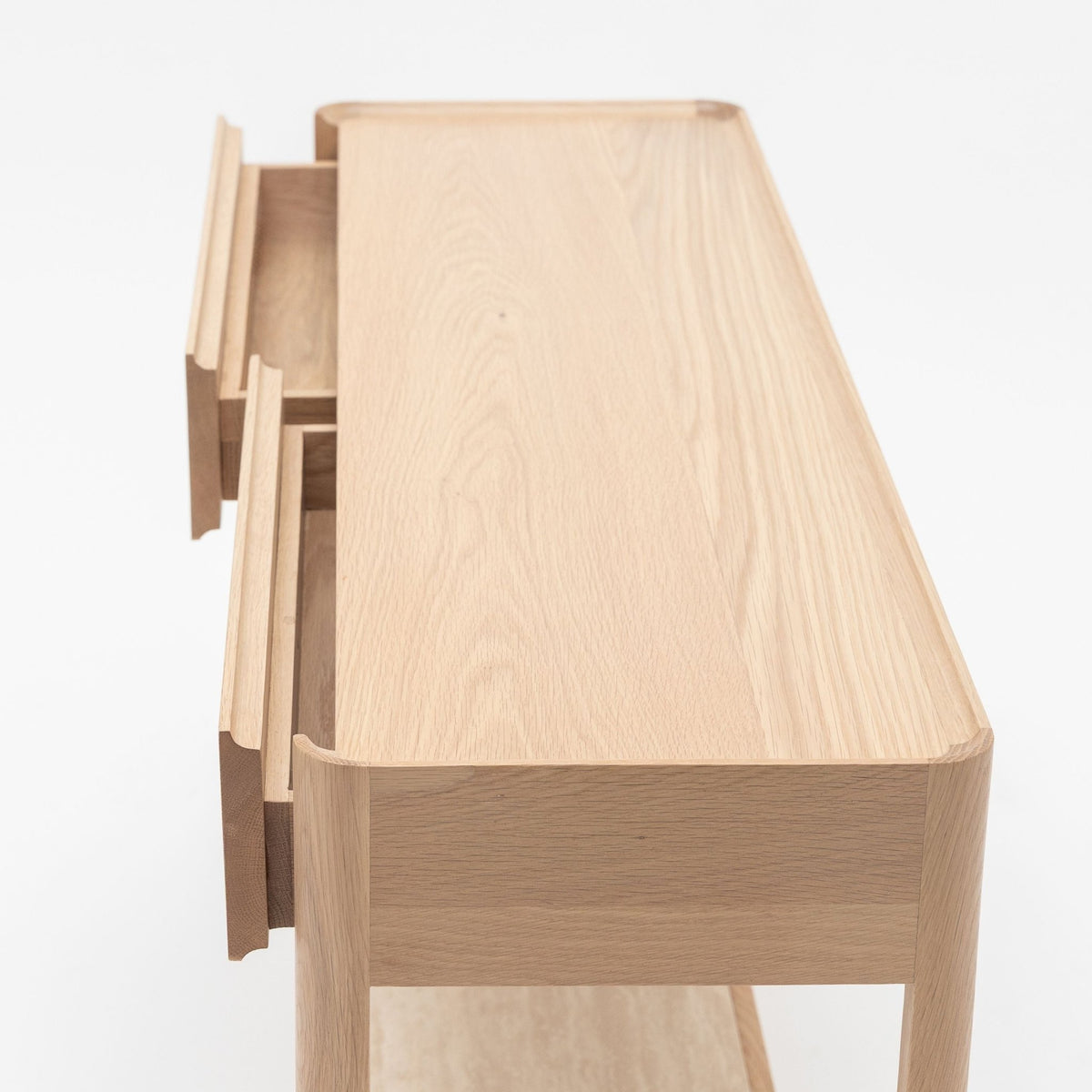 Nell Console - Blonde Oak & Travertine - Tolv Loom Collection Dubai