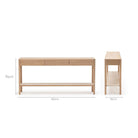 Nell Console - Blonde Oak & Travertine - Tolv Loom Collection Dubai