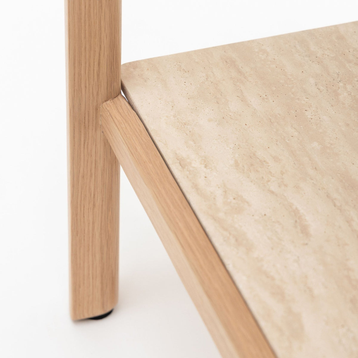 Nell Console - Blonde Oak & Travertine - Tolv Loom Collection Dubai