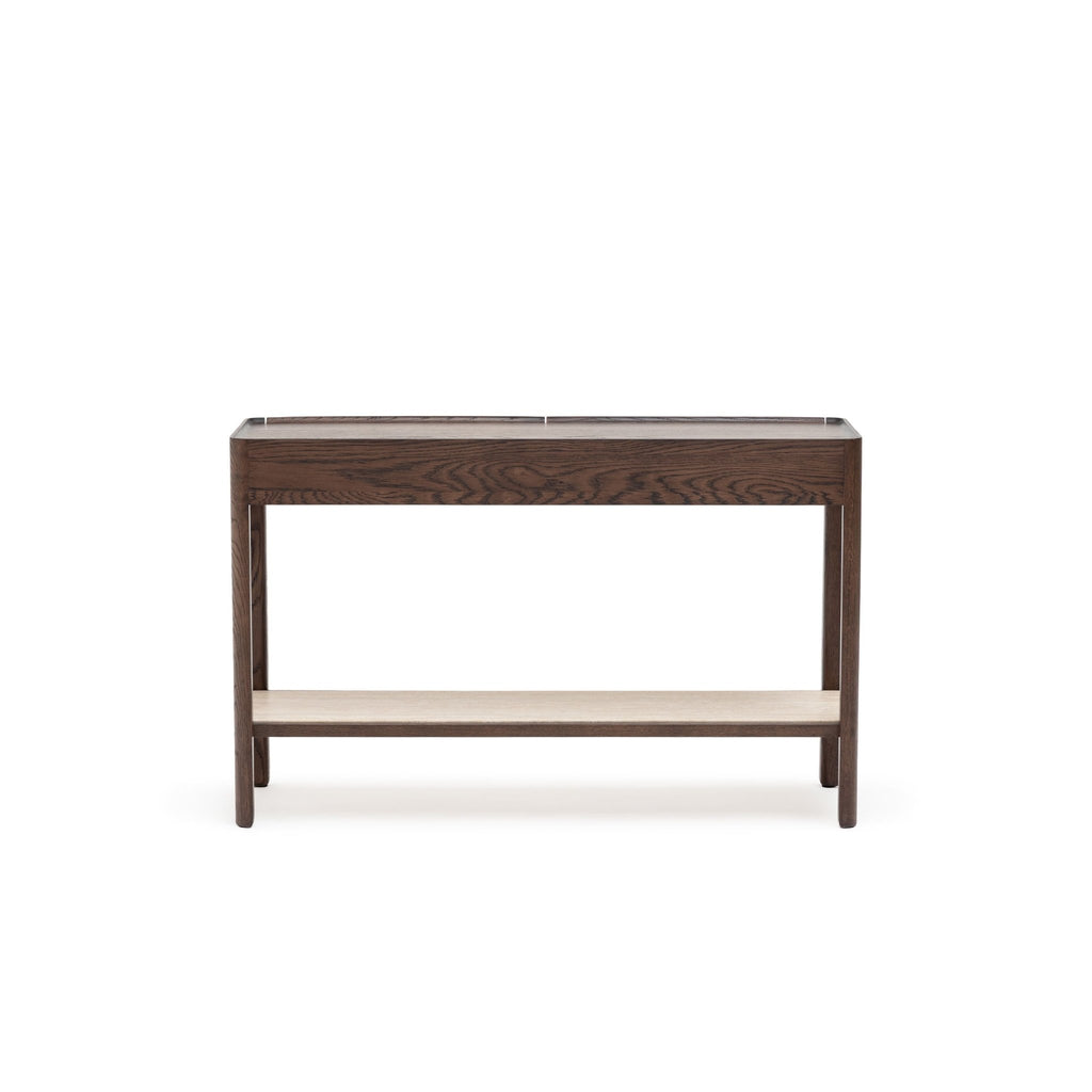 Nell Console - Espresso Oak & Travertine - Console Table with Storage Tolv Loom Collection Dubai