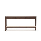 Nell Console - Espresso Oak & Travertine - Console Table with Storage Tolv Loom Collection Dubai