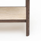 Nell Console - Espresso Oak & Travertine - Console Table with Storage Tolv Loom Collection Dubai