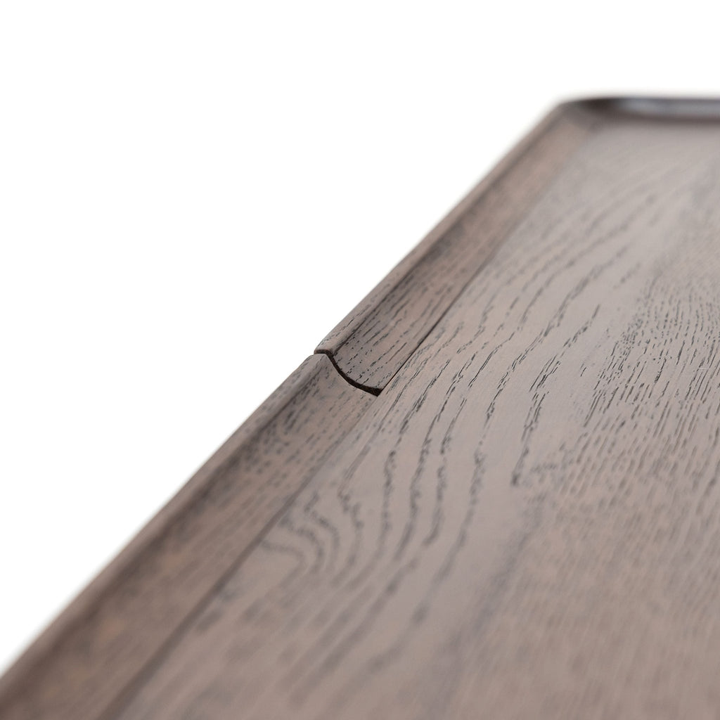 Nell Console - Espresso Oak & Travertine - Console Table with Storage Tolv Loom Collection Dubai