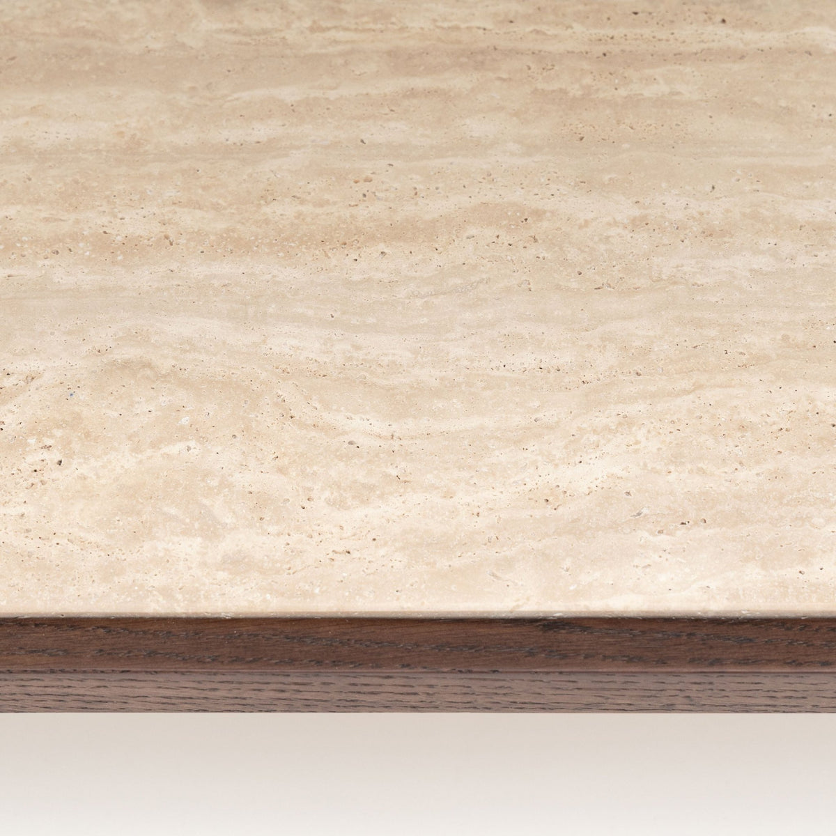 Nell Console - Espresso Oak & Travertine - Console Table with Storage Tolv Loom Collection Dubai