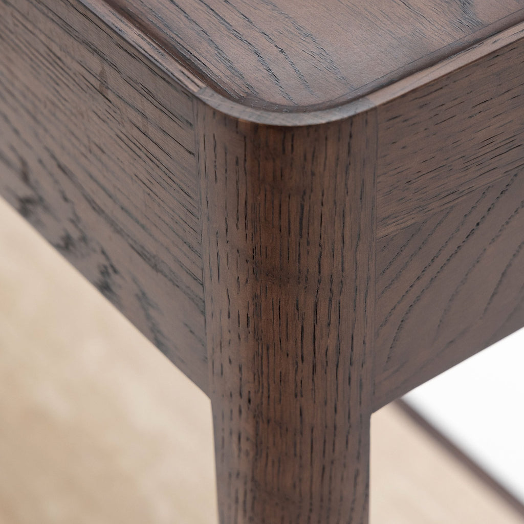 Nell Console - Espresso Oak & Travertine - Console Table with Storage Tolv Loom Collection Dubai