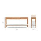 Nell Console - Light Oak & Bianca Carrara