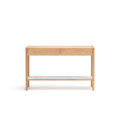 Nell Console - Light Oak & Bianca Carrara