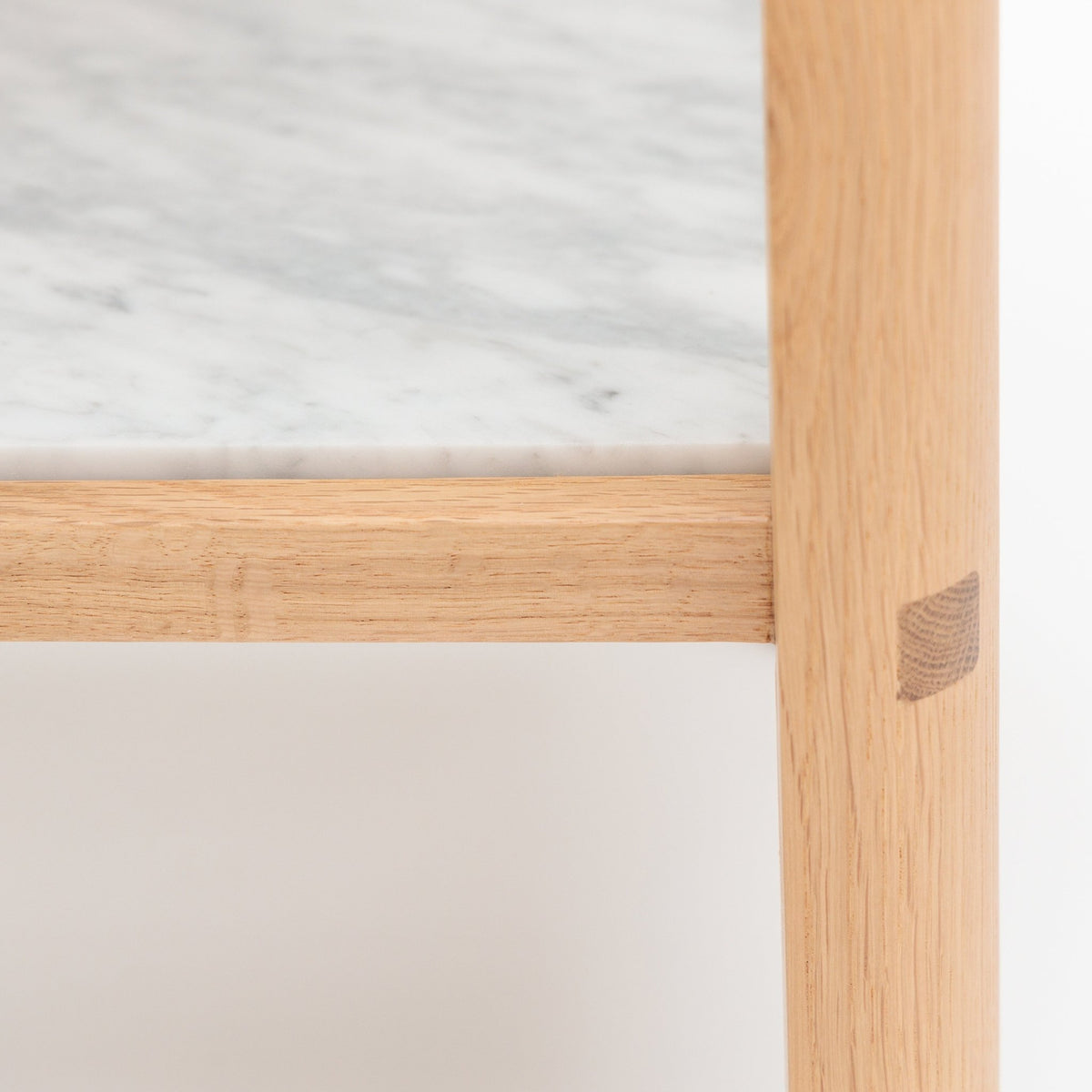 Nell Console - Light Oak & Bianca Carrara